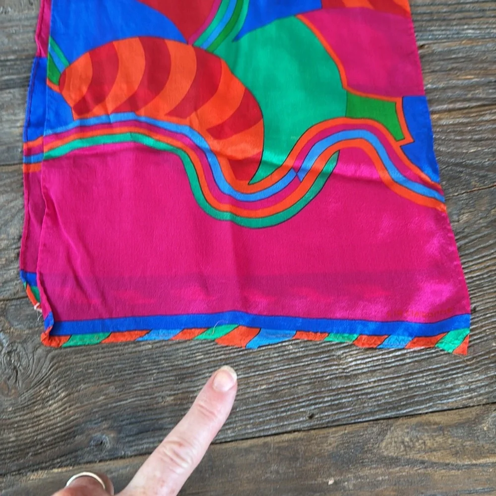 Vintage silk mod psychedelic‎ long scarf